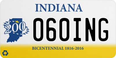 IN license plate 060ING