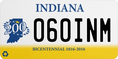 IN license plate 060INM