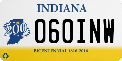 IN license plate 060INW