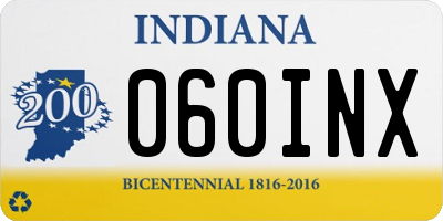 IN license plate 060INX