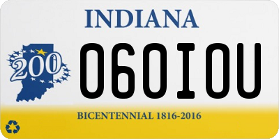 IN license plate 060IOU