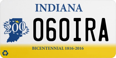 IN license plate 060IRA