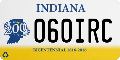 IN license plate 060IRC