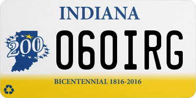 IN license plate 060IRG