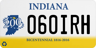 IN license plate 060IRH