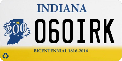 IN license plate 060IRK