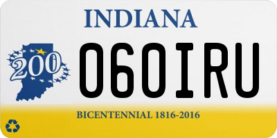 IN license plate 060IRU