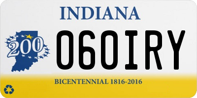 IN license plate 060IRY