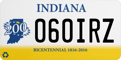 IN license plate 060IRZ
