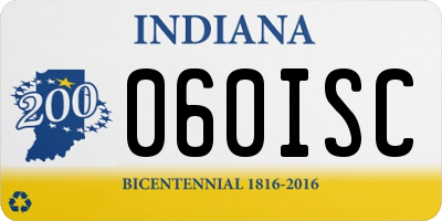 IN license plate 060ISC