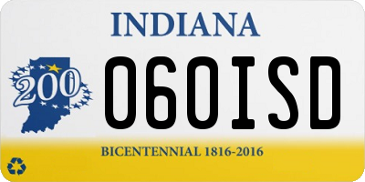 IN license plate 060ISD
