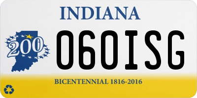 IN license plate 060ISG