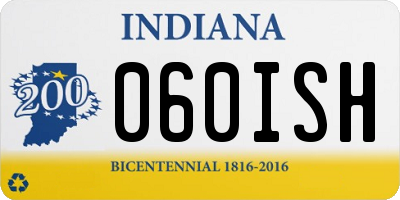 IN license plate 060ISH