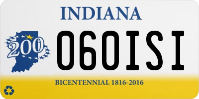 IN license plate 060ISI