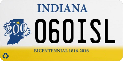 IN license plate 060ISL