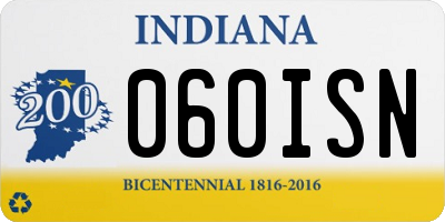 IN license plate 060ISN