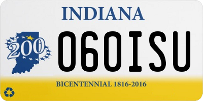 IN license plate 060ISU