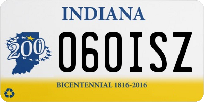 IN license plate 060ISZ