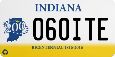 IN license plate 060ITE