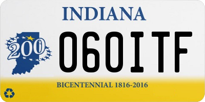 IN license plate 060ITF