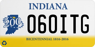 IN license plate 060ITG
