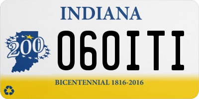 IN license plate 060ITI