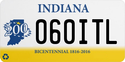 IN license plate 060ITL