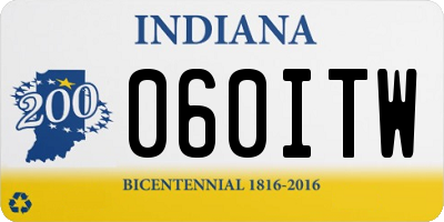IN license plate 060ITW