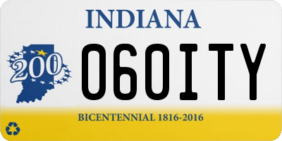 IN license plate 060ITY