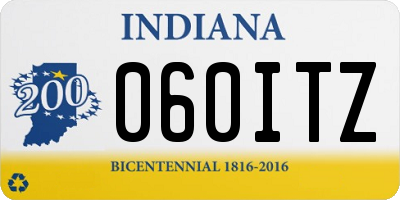 IN license plate 060ITZ