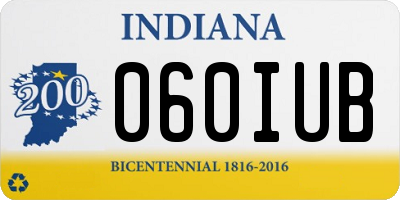 IN license plate 060IUB
