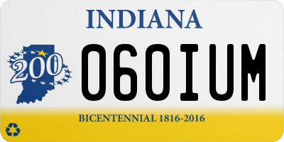 IN license plate 060IUM