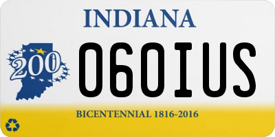 IN license plate 060IUS
