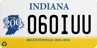 IN license plate 060IUU