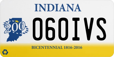 IN license plate 060IVS