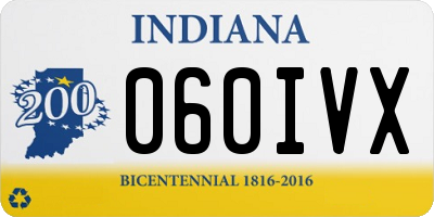 IN license plate 060IVX