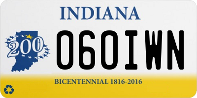 IN license plate 060IWN