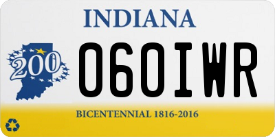 IN license plate 060IWR