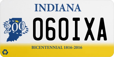 IN license plate 060IXA