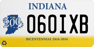 IN license plate 060IXB