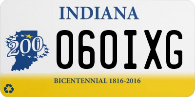 IN license plate 060IXG