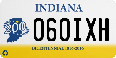 IN license plate 060IXH