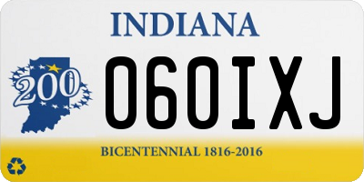 IN license plate 060IXJ