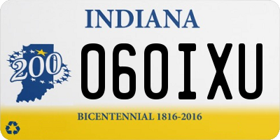 IN license plate 060IXU