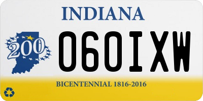 IN license plate 060IXW