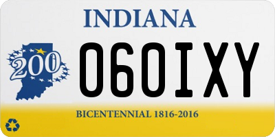 IN license plate 060IXY