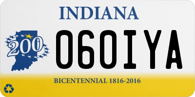 IN license plate 060IYA
