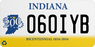 IN license plate 060IYB