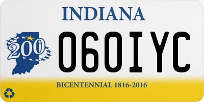 IN license plate 060IYC