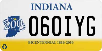 IN license plate 060IYG